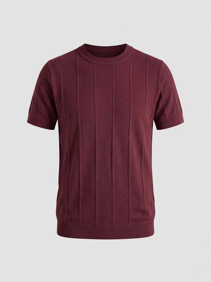 Crimson Burgundy - Column Knit Tee