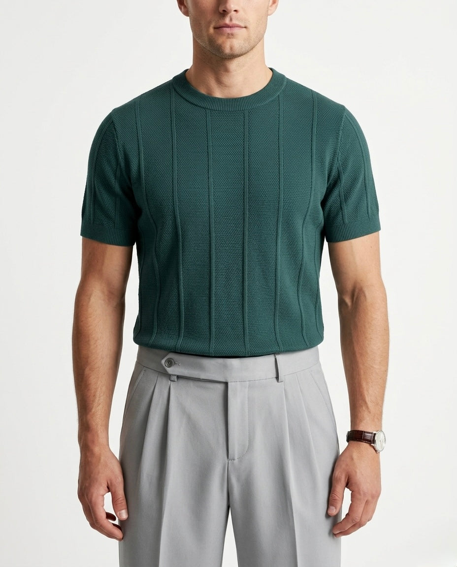 Emerald Green - Column Knit Tee