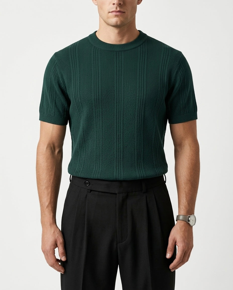 Emerald Green - Arabesque Knit Tee