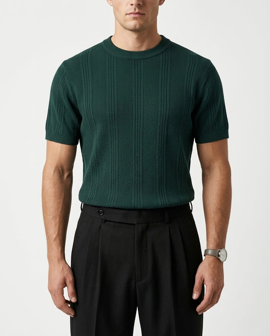 Emerald Green - Arabesque Knit Tee