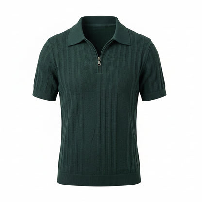 Emerald Green - Capri Zip Knit Polo