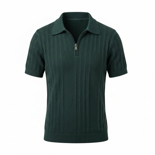 Emerald Green - Capri Zip Knit Polo