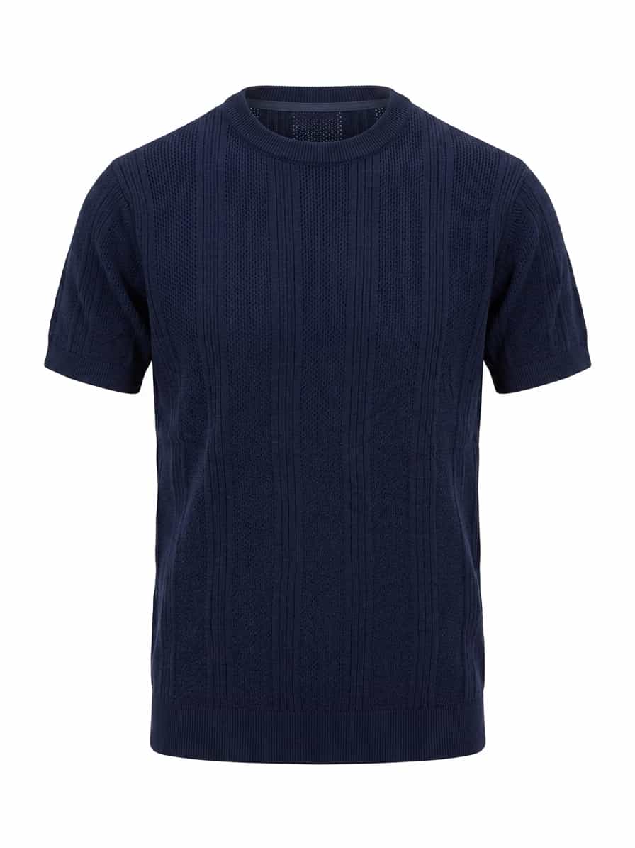 Deep Blue - Arabesque Knit Tee