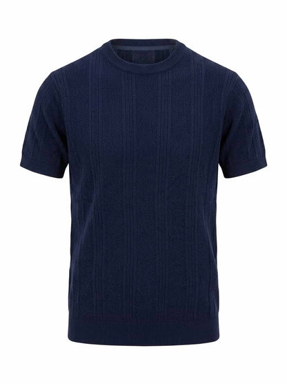 Deep Blue - Arabesque Knit Tee