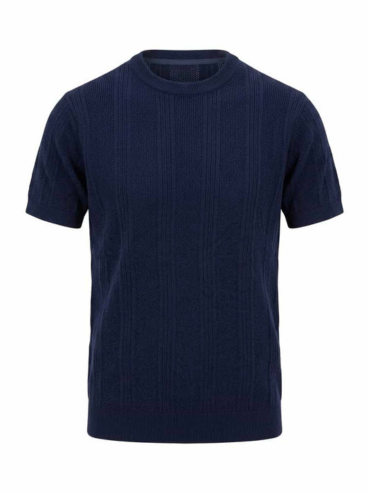 Deep Blue - Arabesque Knit Tee