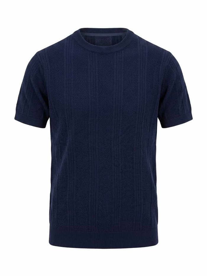 Deep Blue - Arabesque Knit Tee