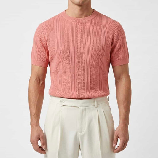 Blush Pink - Arabesque Knit Tee