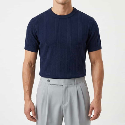 Deep Blue - Arabesque Knit Tee