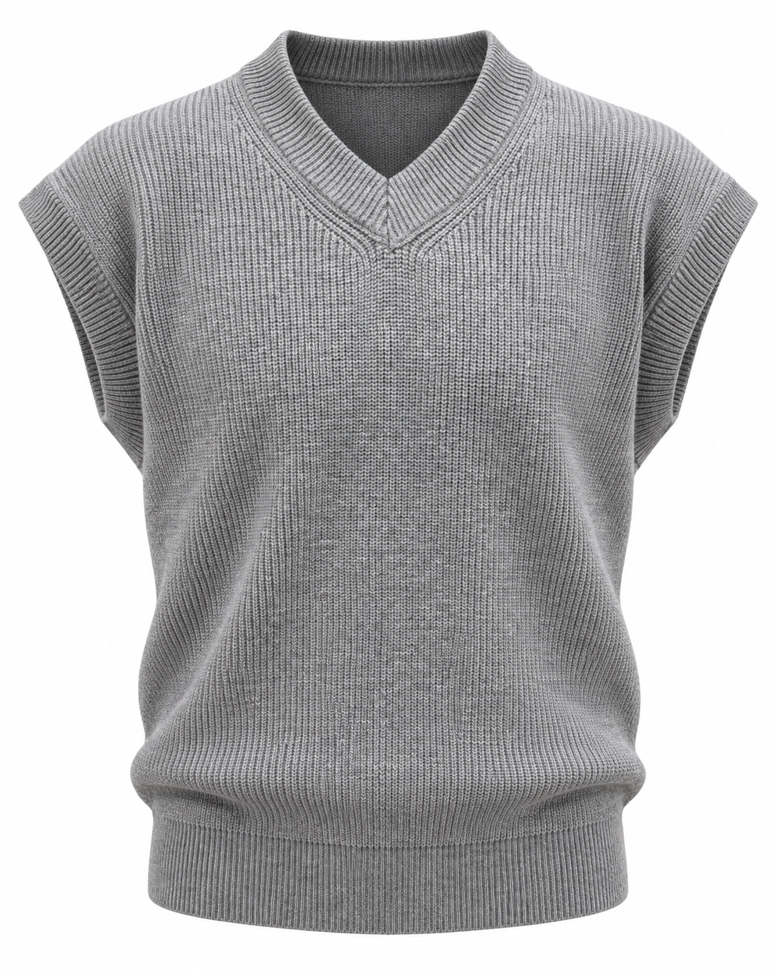 Ash Grey V-neck Gilet