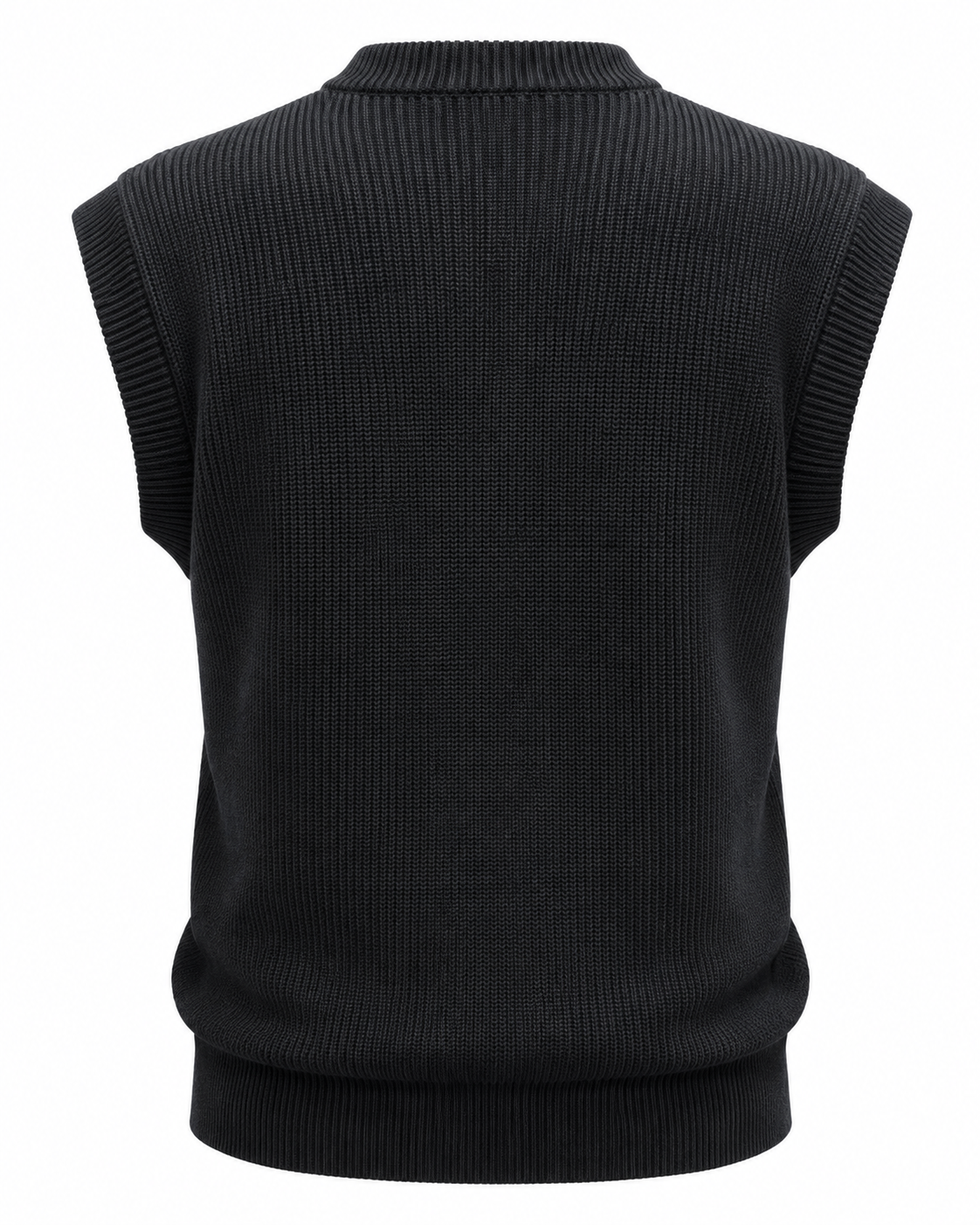 Midnight Black V-neck Gilet