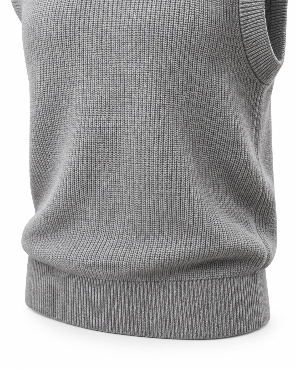 Ash Grey V-neck Gilet