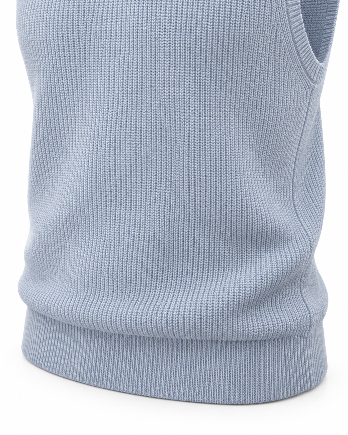 Sky Blue V-neck Gilet
