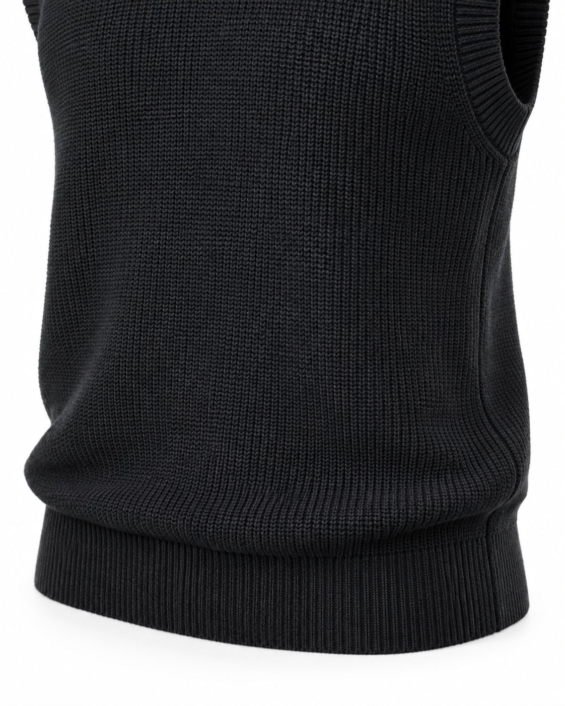 Midnight Black V-neck Gilet