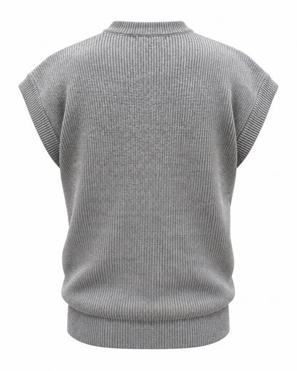 Ash Grey V-neck Gilet