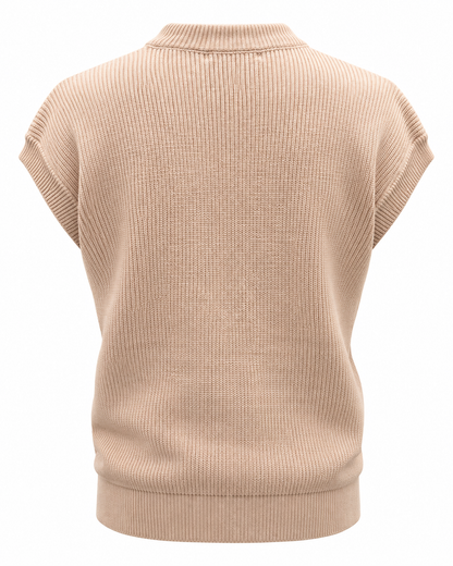 Dune Beige V-neck Gilet