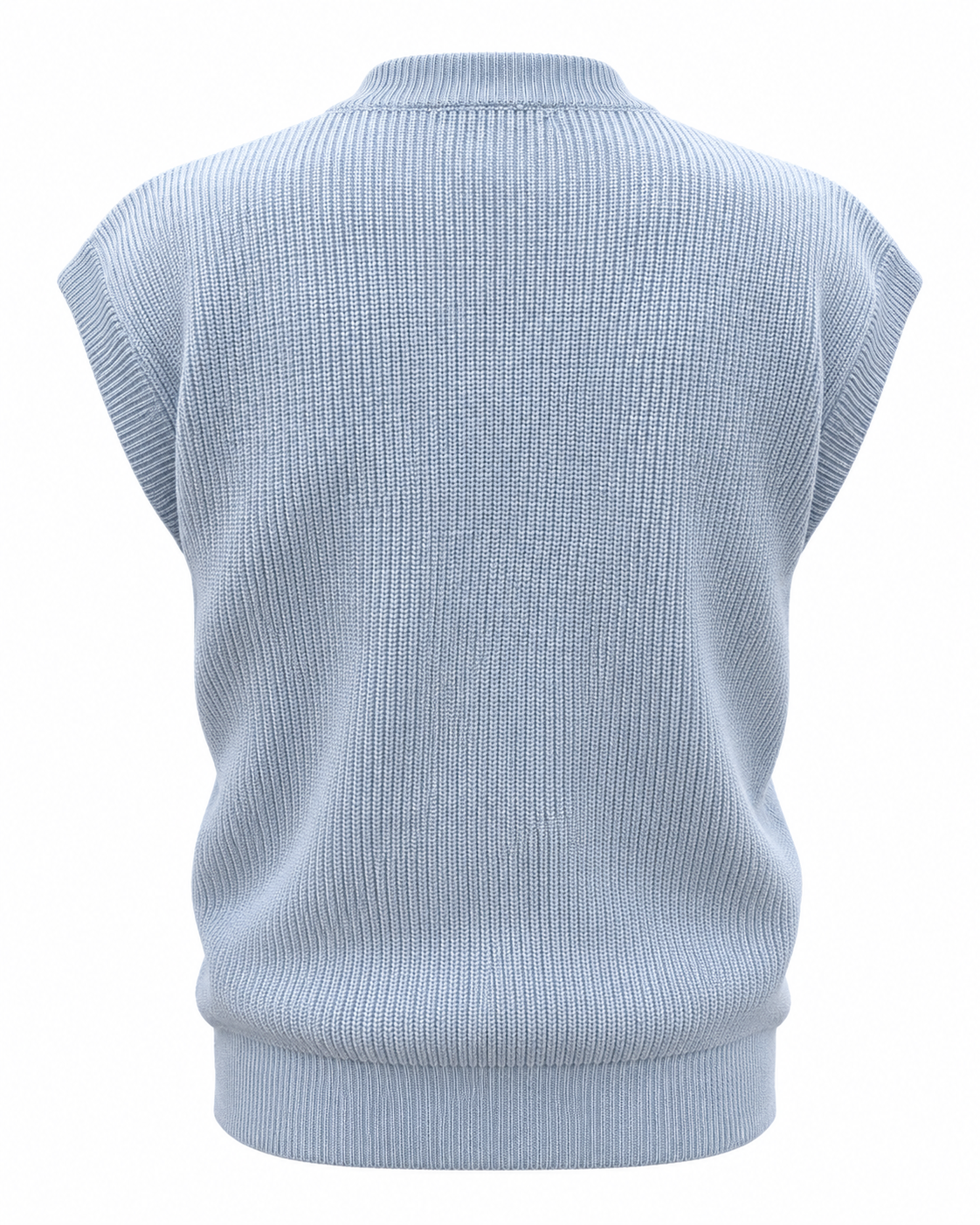 Sky Blue V-neck Gilet